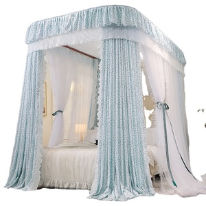 <span class=keywords><strong>Moustiquaire</strong></span> princesse wind, double couche, rail de guidage en U, rideau de lit occultant, livraison gratuite - Product Image 1