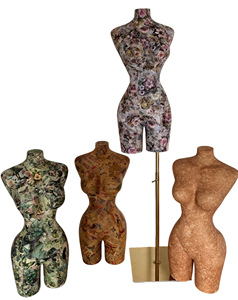Maniquí de arte de collage + Acabado de papel con patrón egipcio + Maniquíes de medio cuerpo + Maniquí femenino A04 - Product Image 4