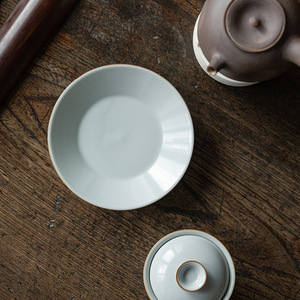 Ru Ware Ceramic Teapot Stand Round Porcelain Dry Brewing Table For Kung Fu <b>Tea</b> <b>Set</b> - Product Image 3