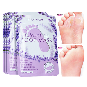 Masque exfoliant pour les pieds CARTHAEA à la lavande, à base de plantes, à porter en paire pour des pieds doux et lisses, soin de la peau - Product Image 2