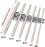 M8 M10 M12 M14 M16 M30 8.8 Grade High Strength Stainless Steel Threaded Rod Galvanized Stud Threaded Rods