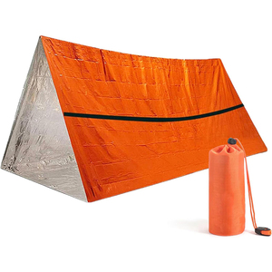 Tente de survie ultralégère pour 2 personnes, tente tubulaire, abri d'urgence étanche, bâche de survie coupe-vent - Product Image 1
