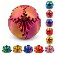 Ball Fidget Toy Custom Spherical Spinning Silk PLA Gear Ball Fidget Toy Office Desk Accessory