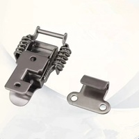 Meilleures ventes J018 Loquet à levier à ressort haute tension en acier inoxydable pour boîte à outils et glacière, avec fermoir en zinc et verrou en zinc plaqué