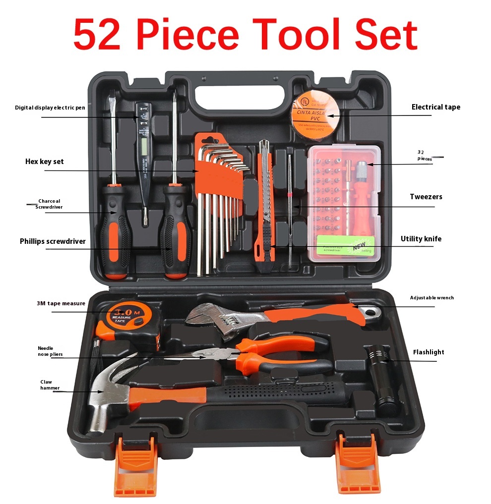 Ensemble d'outils à main de 52 pièces