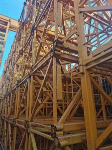 QTZ80 panjang lengan 60 Meter, Derek menara datar 6 Ton konversi frekuensi Model inti Motor bantalan Gearbox diskon besar - Product Image 6