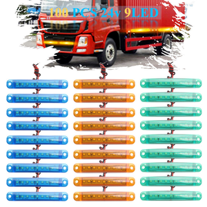 Nouvelle Feu de Position Latéral pour Camion et Remorque en ABS+LED de Haute Qualité, 12V-24V, avec 8 LED pour Pare-chocs, pour Rétrofit/Amélioration - Product Image 1