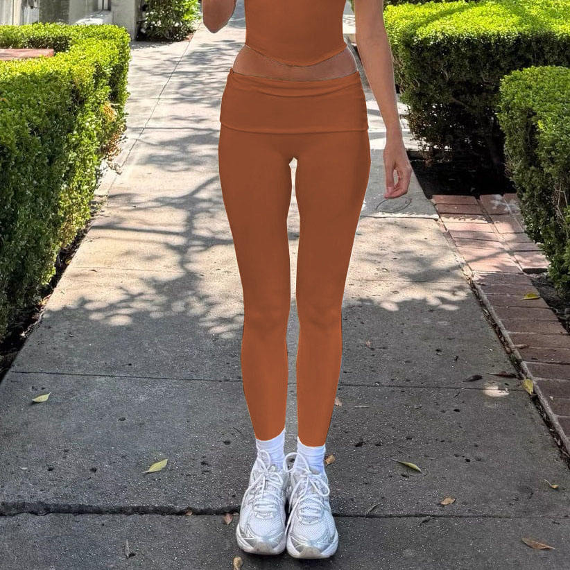 เลกกิ้ง-ส้มมอคค่า