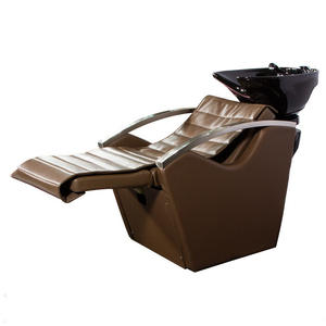 Successor 2024 Control remoto Lavadora automática de cabello Nuevo diseño Cama de salón eléctrica Reposabrazos dorados para cuero sintético - Product Image 2