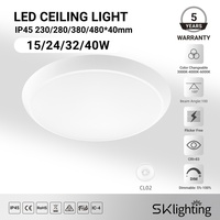 Plafonnier LED moderne 15W 24W 32W 40W, panneaux LED encastrés ronds en aluminium pour chambre, salon, cuisine