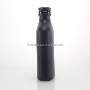 Botella de Vidrio Personalizada de 200 ml, Diseño Nuevo, Color Negro Mate, para Café Frío, 7 oz, para Ginebra, Ron, Licor, Whisky, Vodka y Otras Bebidas Espirituosas - Product Image 4