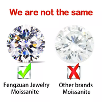 Moissanite en vrac de grande taille 6-12 mm, diamant rond excellent D VVS avec pierre précieuse Moissanite FZ