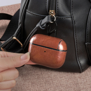 Étui en cuir PU pour Airpods <span class=keywords><strong>Pro</strong></span> housse de protection de luxe avec boucle Anti-perte pour Air Pods 2 1 <span class=keywords><strong>3</strong></span> écouteurs <span class=keywords><strong>Earpods</strong></span> - Product Image 4