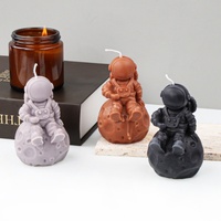 UNIMOULD Astronaut Weltraum Mond 3D Silikonformen für Dekoration Aromatherapie Kerzen Gips Ornament DIY Desktop-Form Mikrowellengeeignet