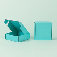 Cyanfarbene Flugzeug-Versandbox für Kleinunternehmen, Kartonverpackung, Maßgefertigte Wellpappe-Versandbox