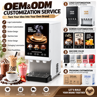 Distributeur de boissons instantanées commercial 3 saveurs, machine à café, thé au lait et boissons en poudre de bureau, machine à préparer des boissons chaudes et froides