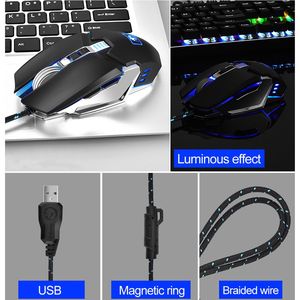 Macro Definition Eating <strong>Chicken</strong> <strong>Game</strong> 6400DPI Drive-free Pressure Gun Mechanical Wired Mouse - Product Image 6