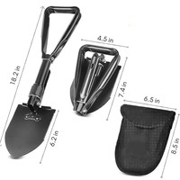 Ventes directes d'usine |   Produit transfrontalier pour les meilleures ventes |   Pelle de camping multifonction portable pour l'extérieur |   Noir
