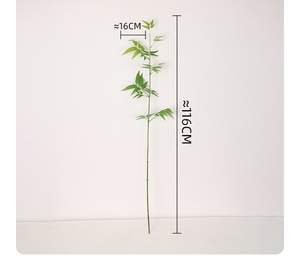 Rami di Bambù Moso di Alta Qualità in Seta Vegetale, Composizioni di Piante Verdi, Foglie di Bambù Artificiali - Product Image 5