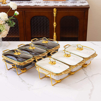 Plats Chafing Dish en Céramique de Haute Qualité pour Grossistes, Réchauds à Aliments à Pot Chaud en Porcelaine, Lots de 3