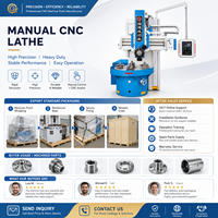 Tour CNC manuel industriel robuste à colonne unique de grand diamètre pour usinage des métaux, certifié CE ISO
