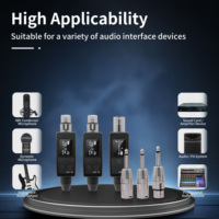 Accuracy Pro Audio UHF-MTU004 Sistema Inalámbrico de Micrófono de 3 Piezas, Transmisor y Receptor de Micrófono Inalámbrico Enchufable