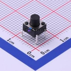 UK-B0202-G6.5-250 Tactile Switch Through hole-4P,6x6mm Switch Single Pole Single Throw Round Button 2.5N Through Hole - Product Image 1