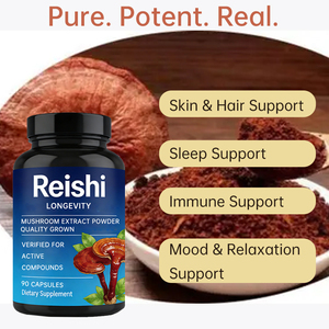 Estratto di Fungo Reishi e Capsule di Melone Amaro, Integratore Alimentare a Base di Erbe per Supporto Immunitario e Benessere, Formula a Doppia Azione - Product Image 3
