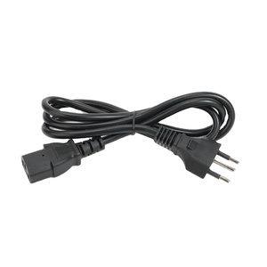 Kabel Daya Tiga Inti Standar Brasil dengan Konektor Pin Tail, Kabel Tembaga Murni Tiga Inti Standar Brasil, Konektor Lurus untuk Rice Cooker - Product Image 2
