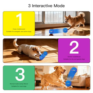 Nouveau jouet interactif pour chien : balle intelligente qui bouge et rebondit avec lumières colorées, jouet automatique pour chien - Product Image 4