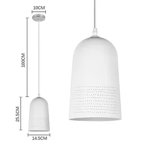 Lámpara de cerámica de fabricante personalizado, luz cálida, decoración para comedor, lámpara colgante de techo, lámpara colgante