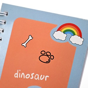 Quaderno <span class=keywords><strong>a</strong></span> <span class=keywords><strong>Spirale</strong></span> A6 con Copertina Morbida Bianca e Stampa di Dinosauri, Carta <span class=keywords><strong>a</strong></span> <span class=keywords><strong>Righe</strong></span> di Alta Qualità per Disegni Quotidiani e Scuola dei Bambini - Product Image 2