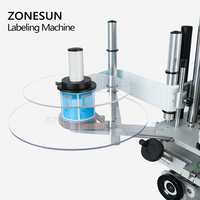 Étiqueteuse de table ZONESUN TB-500A pour bocaux, bouteilles d'eau, étiquetage automatique double face, machine à coller des étiquettes