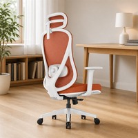 Chaise de bureau ergonomique en maille, réglable en hauteur, pivotante, avec base chromée, pour la maison, le bureau et l'école