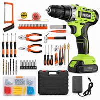 Kit de perceuse sans fil FEIDA 108 pièces 21V, batterie lithium rechargeable, tournevis électrique, ensemble d'outils électriques