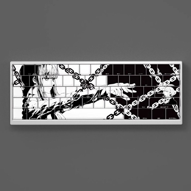 MATHEW Marcima Chain Lock Keycap Cherry Profile Side Print Shine Through PBT Material Diy Custom Mechanical Keyboard Keycaps