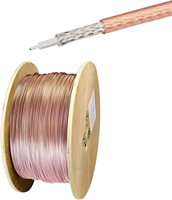 Cable coaxial RF de baja pérdida RG178 de 25 pies con conectores BNC macho a BNC macho