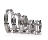 Collier de serrage réglable en acier inoxydable de type allemand 1/2 "7/8" 2 "3" pour tuyau hydraulique en silicone Collier de serrage simple à boulon robuste