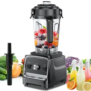 Mélangeur d'une capacité de 3 litres Mélangeur commercial de jus de fruits à usage intensif 3000w Mélangeur sur socle de cuisine pour smoothie