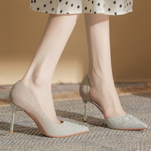 Lady's Summer Sexy Elegant <b>Closed</b> <b>Toe</b> High <b>Heels</b> Formal Shoes with Stiletto <b>Heel</b> Timeless and Fashionable for Parties - Product Image 3