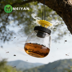 Trampa para Moscas de Plástico Amarillo de Gran Capacidad, Reutilizable, para Colgar en Exteriores, Ecológica, OEM, Suministro de Fábrica - Product Image 4