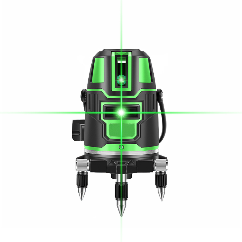 Самонивелирующийся зеленый лазерный уровень, нивелир с 2 вертикальными и горизонтальными линиями