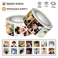 500 autocollants Washi Graffiti Bangtan Boys, cartes carrées Kpop Idol, ruban adhésif pour fans et autocollants décoratifs pour scrapbooking DIY