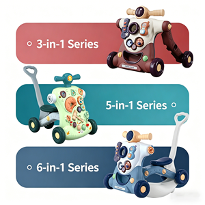 Girello 3 in 1 multifunzionale per bambini, da seduti a in piedi, giocattolo cavalcabile per l'apprendimento dei più piccoli - Product Image 4