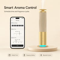 Diffuseur d'arômes sans eau pour la maison, diffuseur d'arômes rechargeable en alliage d'aluminium, système de diffusion d'arômes intelligent sans fil, 200 m³