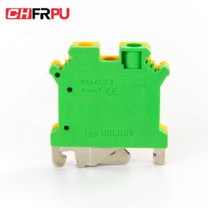 บล็อกขั้วต่อสายดินแบบสกรู DIN Rail ขนาด 6 มม.² รุ่น CHFRPU USLKG6 ทำจากทองเหลือง สำหรับ <span class=keywords><strong>UK6N</strong></span> - Product Image 5