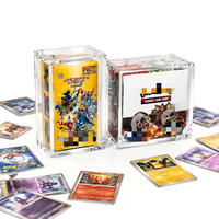 Boîte de rangement magnétique transparente en acrylique moderne pour cartes de jeu, taille et épaisseur personnalisables, résistante à l'eau, pour l'entraînement d'élite TCG