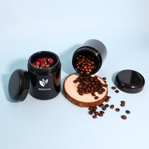 צנצנות זכוכית סיטונאיות 100ml 150ml 200ml 300ml שחורות UV גבוהות עגולות סגולה אטומות לריח פה רחב לאחסון - Product Image 6