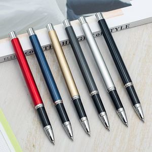 Stylos à bille métalliques noirs de luxe personnalisés avec logo professionnel élégant X615, permanents, exécutifs, promotionnels, avec finition en laiton - Product Image 4