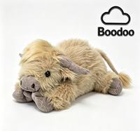Couverture lestée personnalisée avec logo, 55 cm, 1700 g, super douce, en peluche, yeux brodés, vache des Highlands, anti-stress, cadeau pour l'autisme